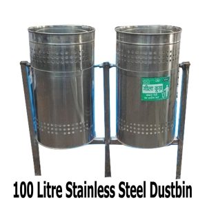 Ss swing dustbin 100 litter